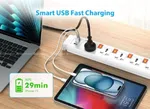 Huntkey SZC407 4 Socket Power Strip with 2 USB and USB-C image 2