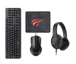 Havit Combo: KB378 Keyboard, MS73 Mouse, H100D Headphone and MP837 Mouse Pad image 1