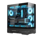 Huntkey GX760A Fortune Gaming PC Case, Black image 1