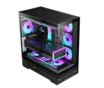 Huntkey MVP Destiny Gaming PC Case with 3 ARGB Fans, Black image 1