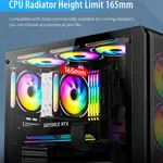 Huntkey GX750A Predator RGB Gaming PC Case with 3 Fans image 5