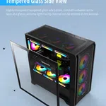 Huntkey GX750A Predator RGB Gaming PC Case with 3 Fans image 6