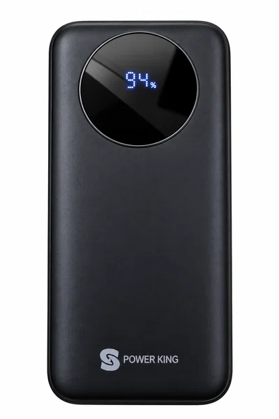 Power King P-A211 15000mAh 22.5W Fast Charging Power Bank with Built-in Type-C & Lightning Cable - Available at AfnoBazar Nepal