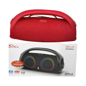 Sing-e ZQS-L28 Boombox - Portable Bluetooth Speaker with High Bass Sound, Wireless TWS, USB/TF/FM Support, Rechargeable Outdoor Speaker - Available at AfnoBazar Nepal