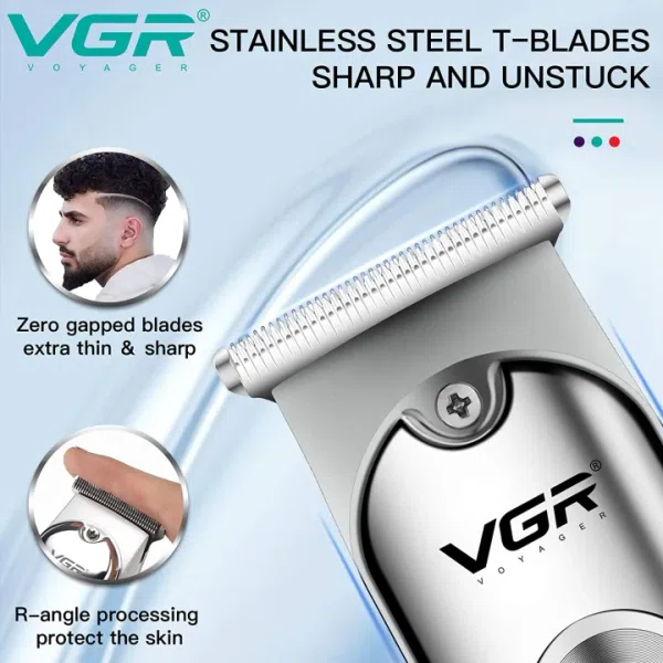 VGR V-071 Cordless Professional Hair Trimmer For Men - Available at AfnoBazar Nepal