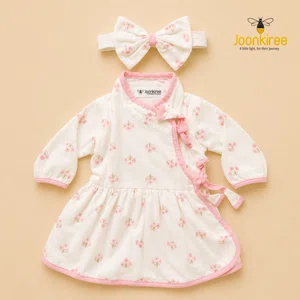 Joonkiree Floral Piping Jama for Baby Girls - Available at AfnoBazar Nepal