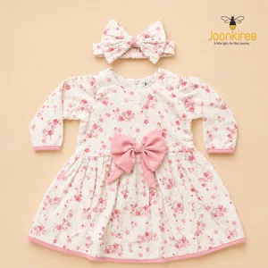 Joonkiree Floral Bow Jama for Baby Girls - Available at AfnoBazar Nepal