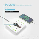 Ansty EXK-04 Power Strip with 4 Outlets, USB-C 20W and QC 3.0, 2 Meter - Available at AfnoBazar Nepal