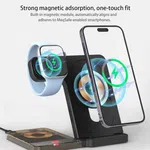 5 in 1 Foldable Magnetic Fast Wireless Charger - Available at AfnoBazar Nepal