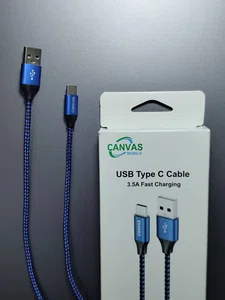 Canvas Micro USB Cable 3.5A Fast Charging - Available at AfnoBazar Nepal