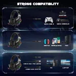 Onikuma K10 Pro Wired Gaming Headset with Noise Cancelling Mic and RGB Light - Available at AfnoBazar Nepal