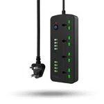 Ansty EXK-06 Power Strip with 4 Outlets, 8 USB and 2 USB-C Ports, 3 Meter - Available at AfnoBazar Nepal