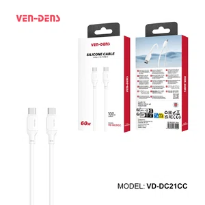 Ven-Dens VD-DC21CC USB-C to Type-C 60W Silicone Data Cable - Available at AfnoBazar Nepal