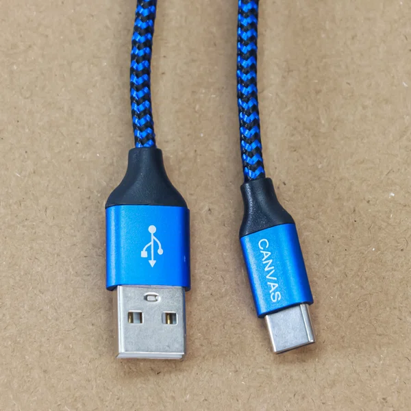 Canvas USB Type-C Cable 3.5A Fast Charging 1 Meter - Available at AfnoBazar Nepal