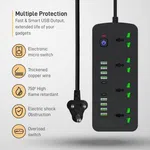 Ansty EXK-06 Power Strip with 4 Outlets, 8 USB and 2 USB-C Ports, 3 Meter - Available at AfnoBazar Nepal