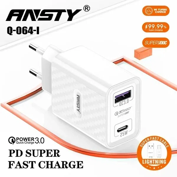 Ansty Q-064-I 25W USB to Micro USB Charger - Available at AfnoBazar Nepal