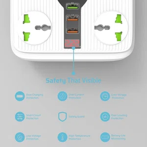 Ansty EXK-04 Power Strip with 4 Outlets, USB-C 20W and QC 3.0, 2 Meter - Available at AfnoBazar Nepal