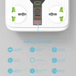 Ansty EXK-04 Power Strip with 4 Outlets, USB-C 20W and QC 3.0, 2 Meter - Available at AfnoBazar Nepal