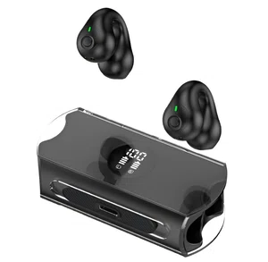 Transparent Capsule Ear Clip Bluetooth Earbuds with Digital Display - Available at AfnoBazar Nepal