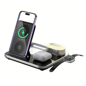 R12 4 in 1 30W Wireless Phone Charger with Ambient Light - Available at AfnoBazar Nepal