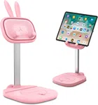 Cute Bunny Adjustable Tablet and Phone Stand for Desk (4 to 13 Inch) - Available at AfnoBazar Nepal