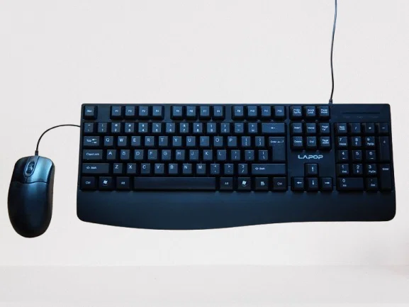 Lapop KM410 Wired Keyboard and Mouse Combo - Available at AfnoBazar Nepal