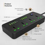 Ansty EXK-06 Power Strip with 4 Outlets, 8 USB and 2 USB-C Ports, 3 Meter - Available at AfnoBazar Nepal