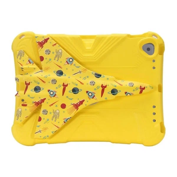 EVA Shockproof Kids Case for iPad 10.2 Inch with Airplane Stand, Yellow - Available at AfnoBazar Nepal