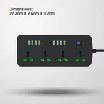 Ansty EXK-06 Power Strip with 4 Outlets, 8 USB and 2 USB-C Ports, 3 Meter - Available at AfnoBazar Nepal