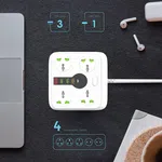 Ansty EXK-04 Power Strip with 4 Outlets, USB-C 20W and QC 3.0, 2 Meter - Available at AfnoBazar Nepal