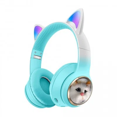 AKZ-09 Cat Ear Wireless Bluetooth Headphones with LED Light - Available at AfnoBazar Nepal
