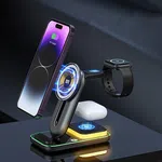4 in 1 Wireless Charging Stand for Phone, Earbuds and Smartwatch - Available at AfnoBazar Nepal