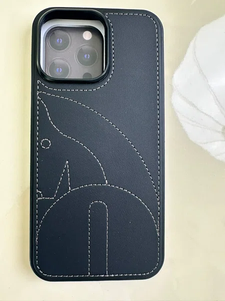iPhone 15 Pro Max Stitched Pattern Protective Case (15-1) - Available at AfnoBazar Nepal