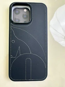 iPhone 15 Pro Max Stitched Pattern Protective Case (15-1) - Available at AfnoBazar Nepal