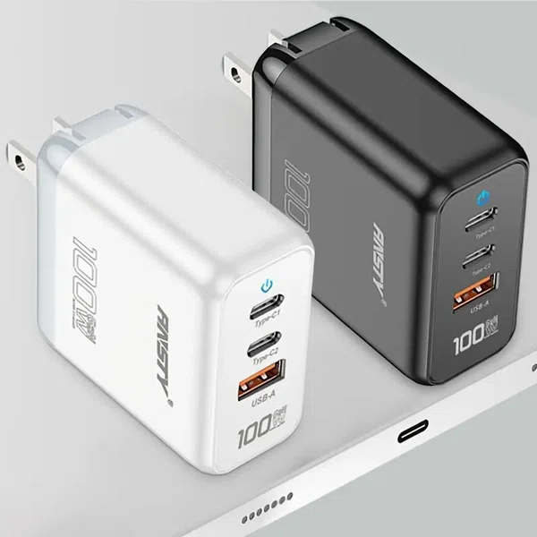 GaN 100W 3 Port PD Fast Charging Wall Charger - Available at AfnoBazar Nepal
