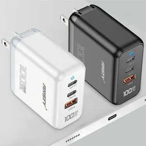 GaN 100W 3 Port PD Fast Charging Wall Charger - Available at AfnoBazar Nepal