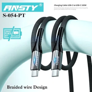 S-054-PT 100W Type-C to Type-C Cable with Auto Power Off - Available at AfnoBazar Nepal