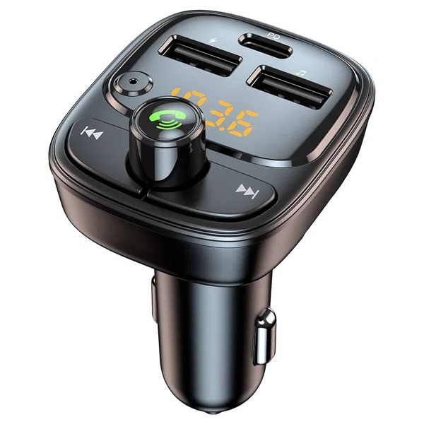 PD 20W Car Charger with LCD Display, Dual USB and Type-C - Available at AfnoBazar Nepal