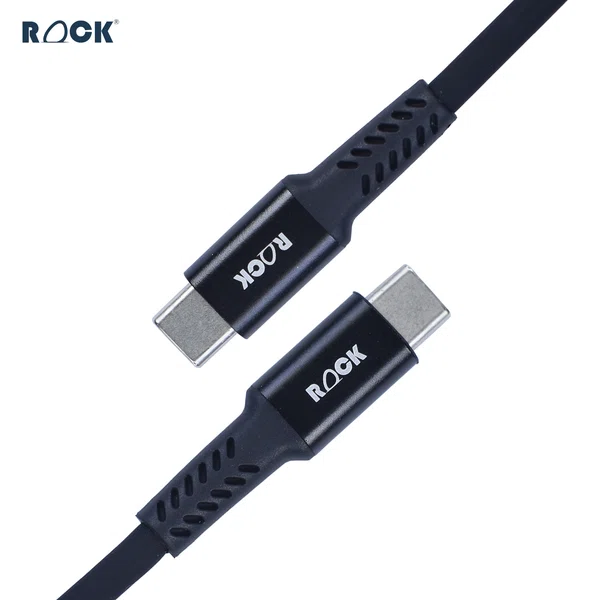 Rock USB Type-C to Type-C 5A Silicone Fast Charging Cable, 1 Meter