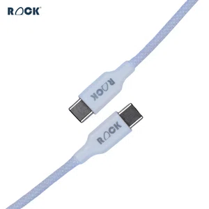 Rock USB Type-C to Type-C 3A Braided Fast Charging Cable, 1 Meter