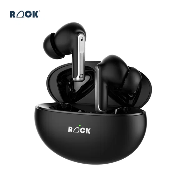 Rock Wave TWS Earbuds with 35dB ANC and Wireless Charging Case