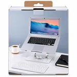 YL-906 Adjustable Laptop Stand with Dual Cooling Fans | Foldable Laptop Holder & Notebook Cooling Stand - Available at AfnoBazar Nepal