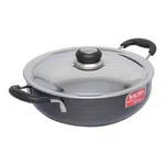 Baltra Megna Hard Anodised Kadhai 26 cm with SS Lid (BHA F208M) - Available at AfnoBazar Nepal