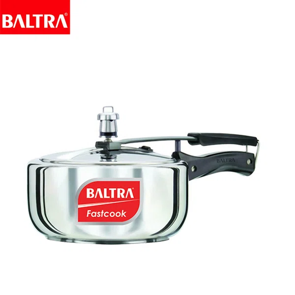 Baltra Fortune Stainless Steel Pressure Cooker 3 Litre Induction Base (BPC 202) - Available at AfnoBazar Nepal