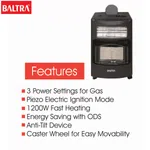 Baltra Cosmic Gas and Electric Room Heater 1200 W (BTH 110) - Available at AfnoBazar Nepal