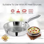 Baltra Triply Stainless Steel Deep Fry Pan 26 cm (BTP 213) - Available at AfnoBazar Nepal