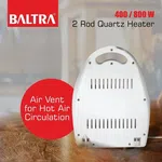 Baltra Amber Two Rod Quartz Heater 800 W (BTH 154) - Available at AfnoBazar Nepal
