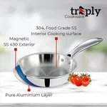 Baltra Triply Stainless Steel Deep Fry Pan 26 cm (BTP 213) - Available at AfnoBazar Nepal