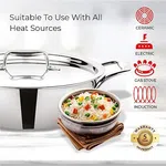 Baltra Triply Stainless Steel Kadhai 30 cm (BTP 222) - Available at AfnoBazar Nepal