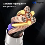 Miccell 30W USB-C to Lightning Braided Cable (1.2M) - Available at AfnoBazar Nepal